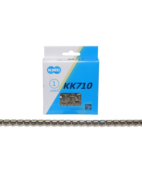 KMC Chain 1/2x1/8x102-1/2 Link 1/Speed Kool Knight KK710 Silver.
